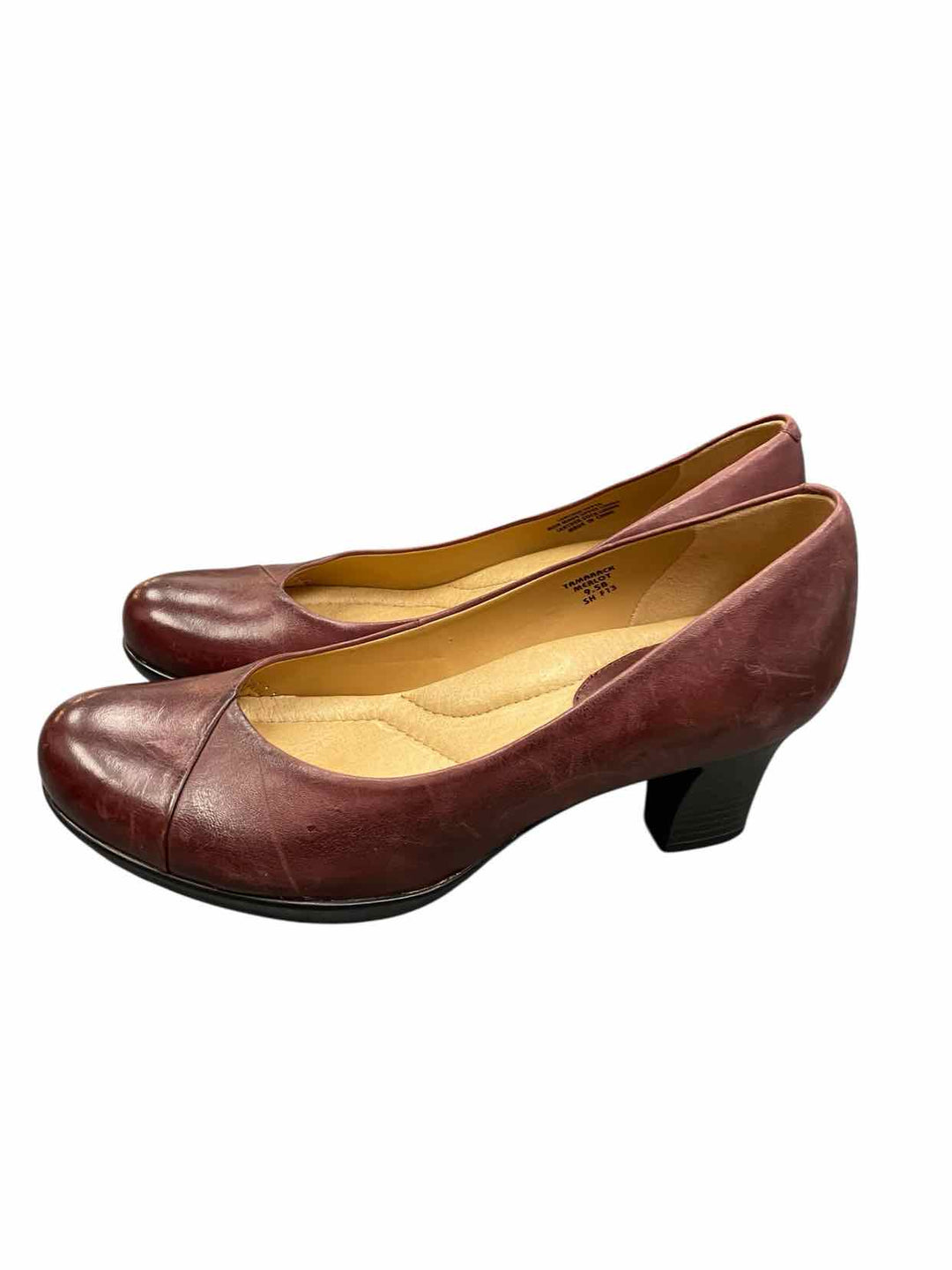 Earth Shoe Size 9.5 Merlot Leather Tamarack Heels