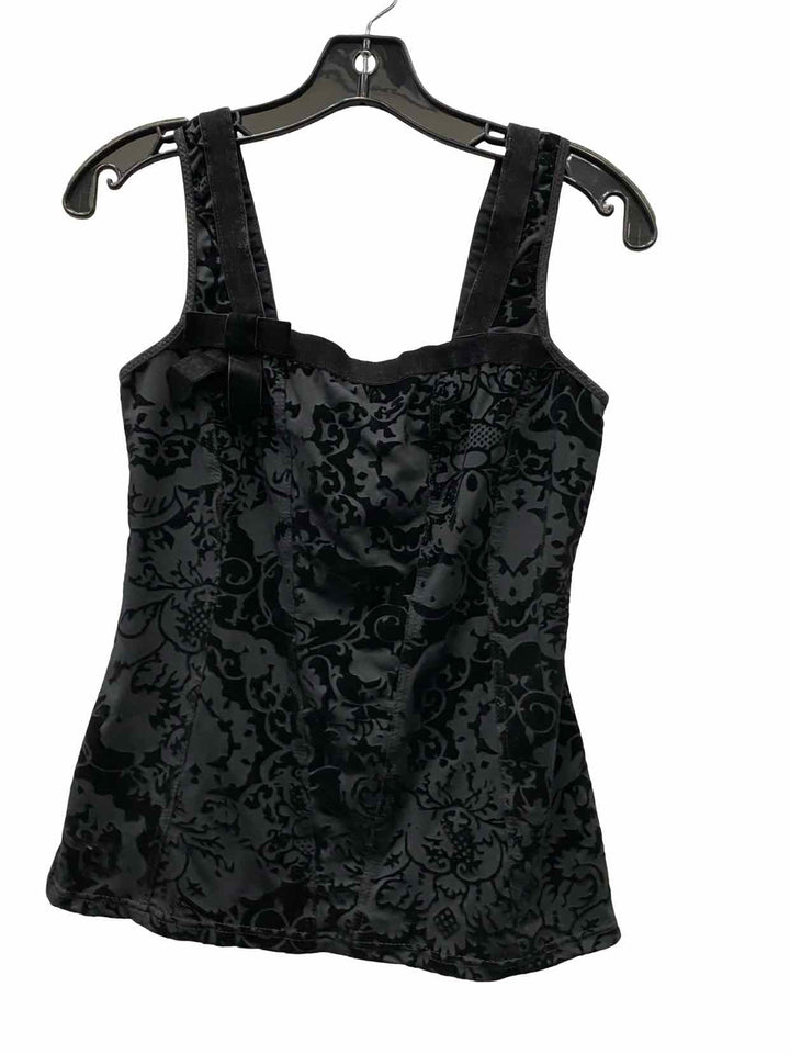 White House Black Market Size M Black Velour Tank Top