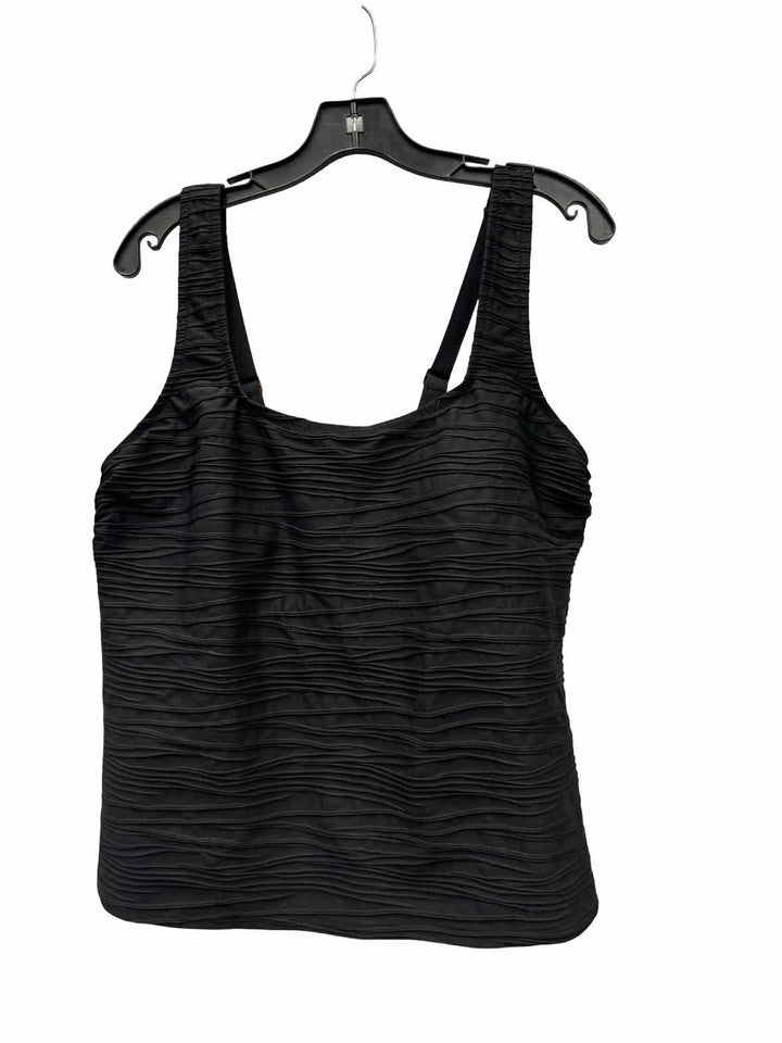 Lands End Size 18 Black Swimsuit Top