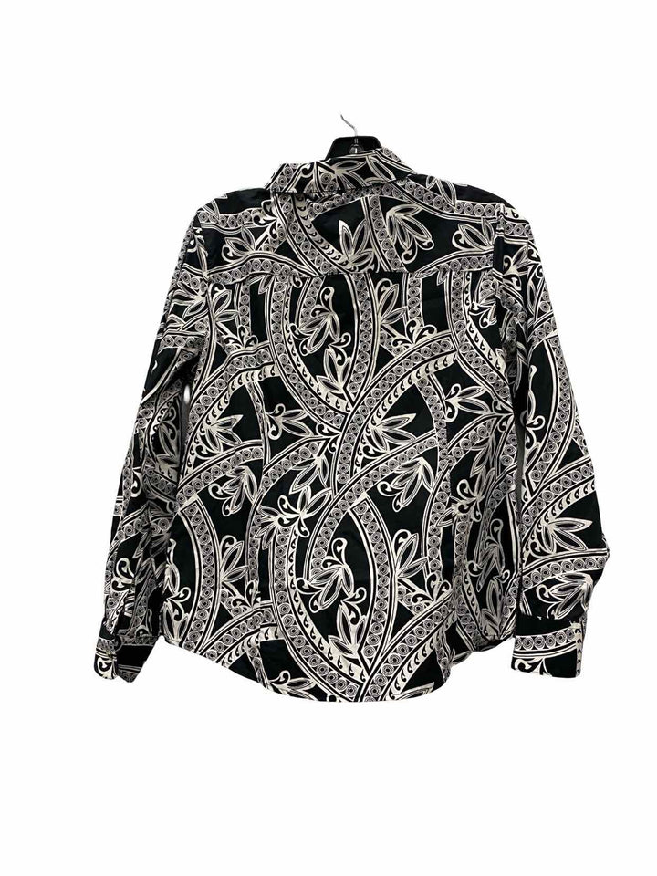 Unknown Brand Size 8P Black White Print Long Sleeve Shirts