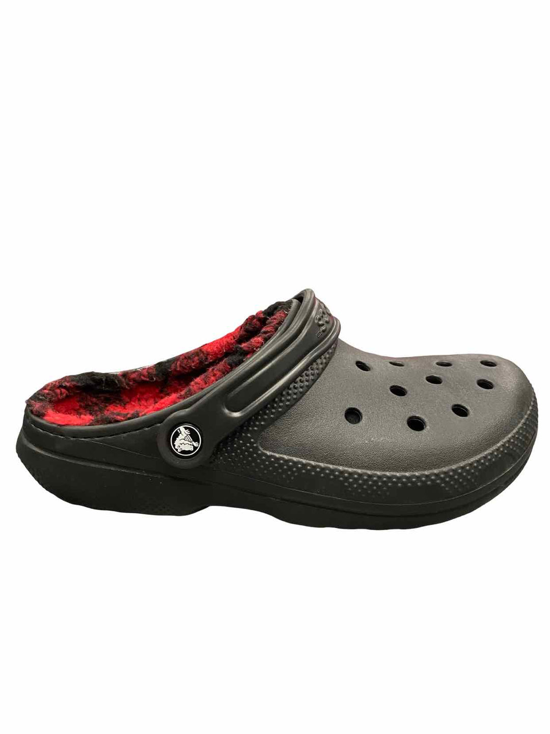 Crocs Shoe Size 9 Black Red Lined Flats