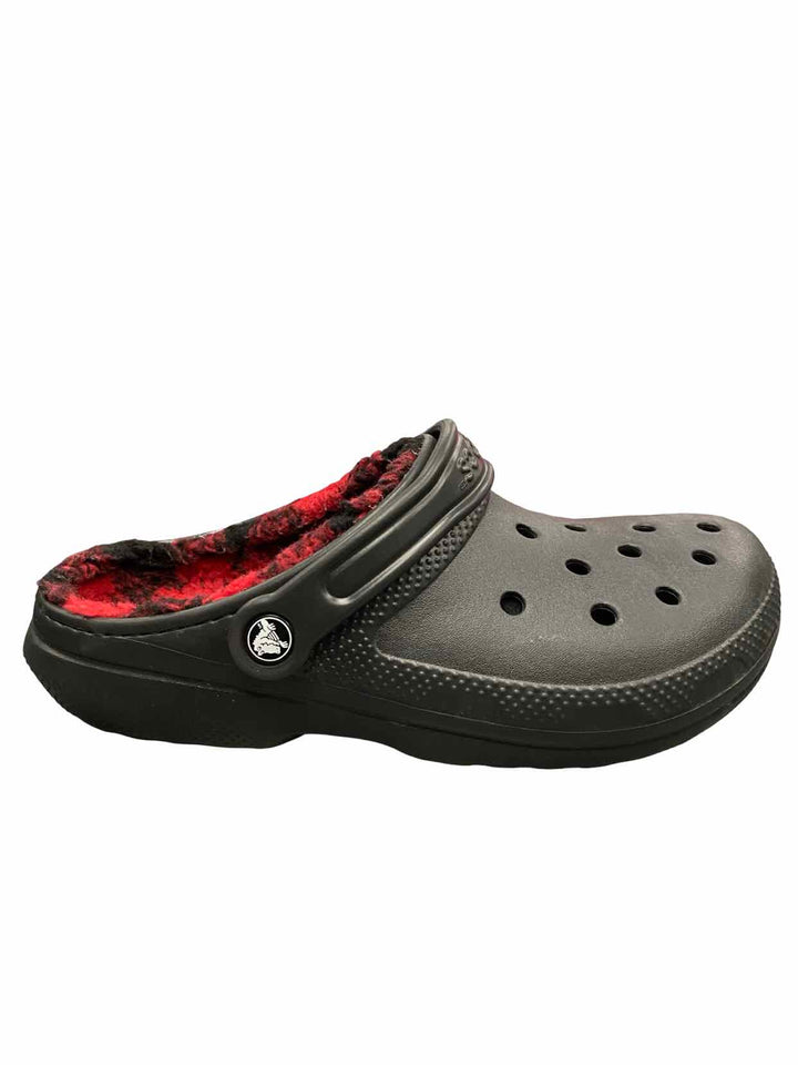 Crocs Shoe Size 9 Black Red Lined Flats