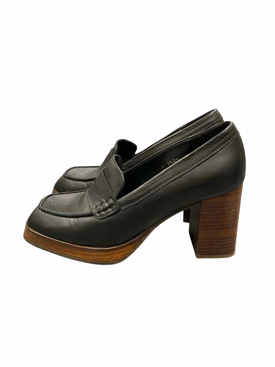 Alohas Shoe Size 40 Black Leather Busy Heels