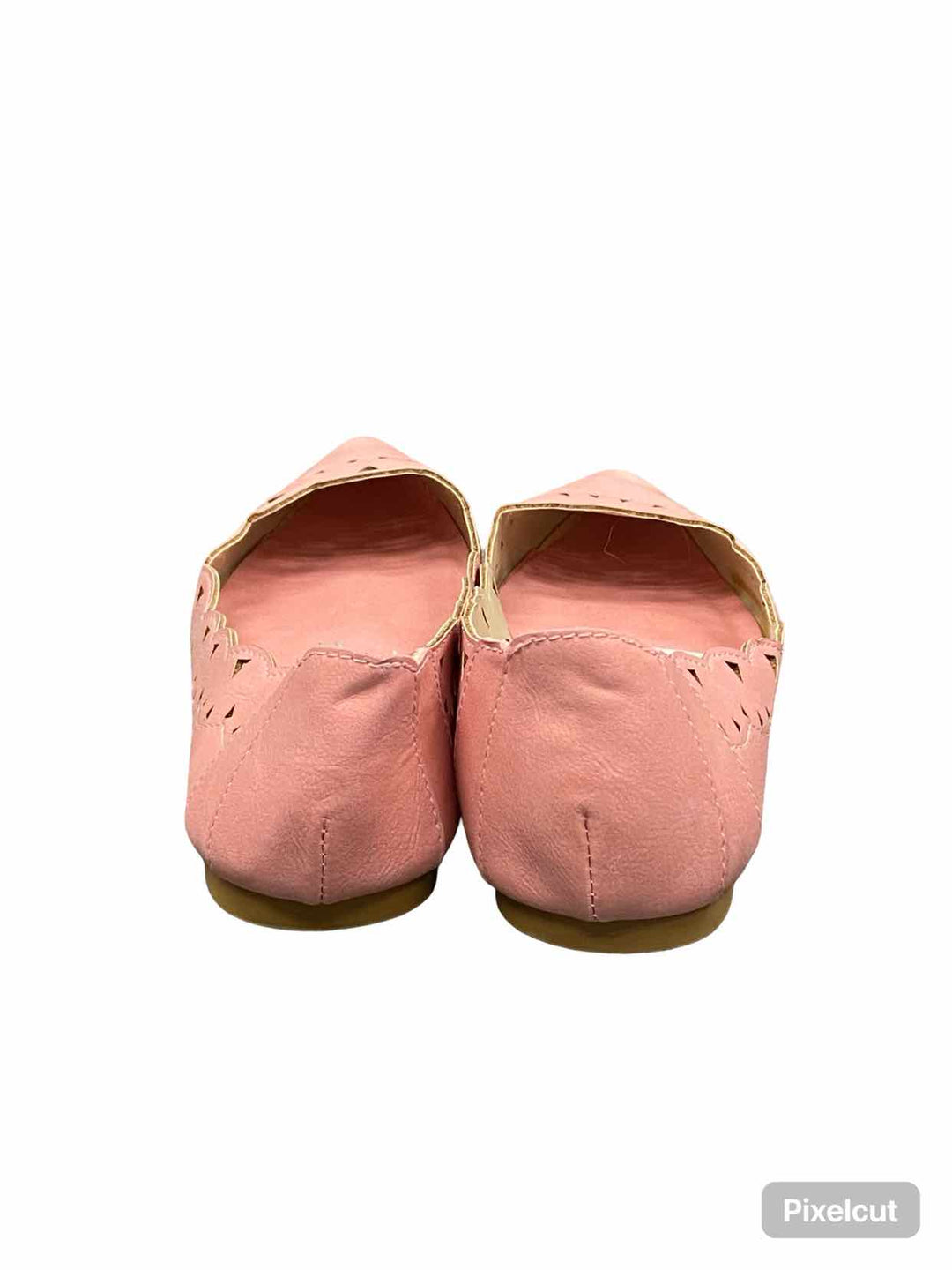 Mia Shoe Size 7 Pink Perforated Flats