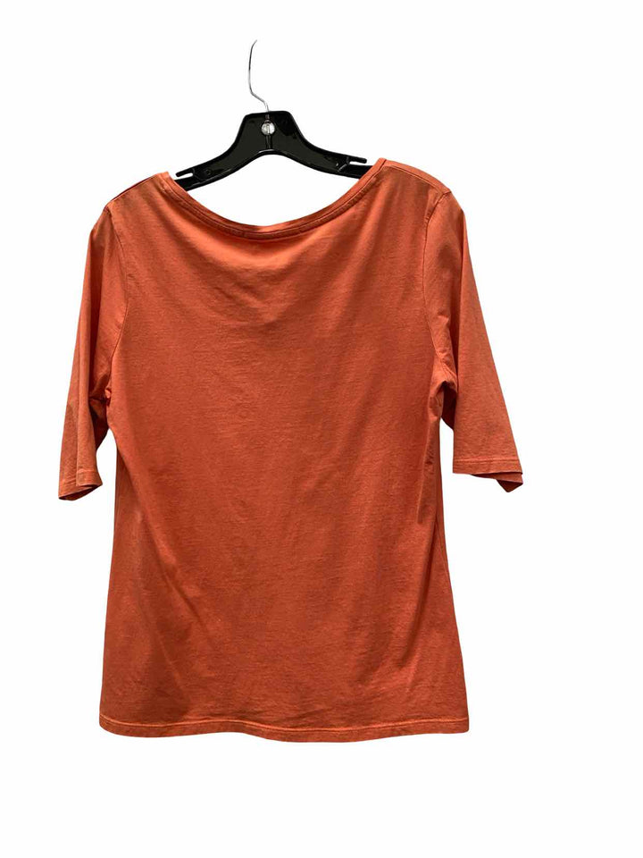 Peruvian Connection Size M Orange Cotton Short Sleeve Shirts