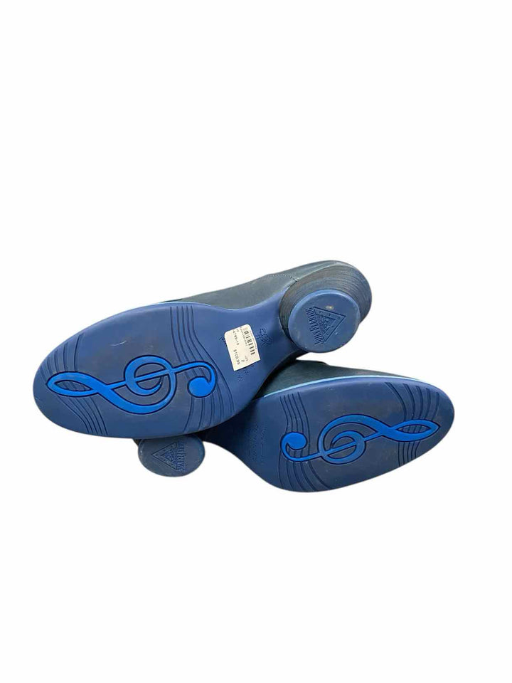 John Fluevog Shoe Size 10 Blue Leather Tatiana - Blue Scalloped Boots(Ankle)