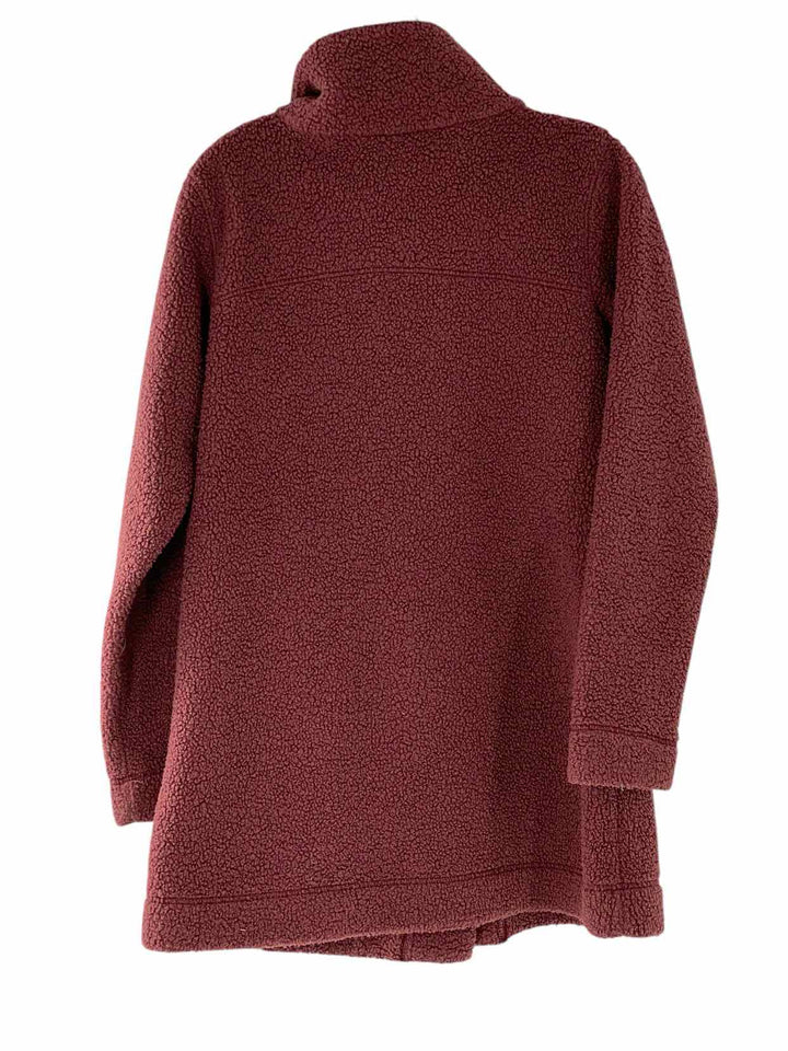 Columbia Size S Burgundy Fleece Coat(Long)