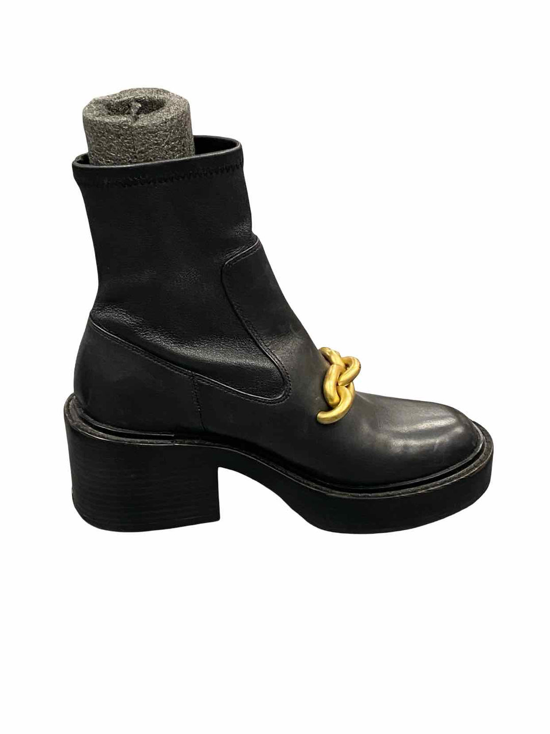 COACH Shoe Size 5 Black Gold Leather Kenna Booties Boots(Ankle)