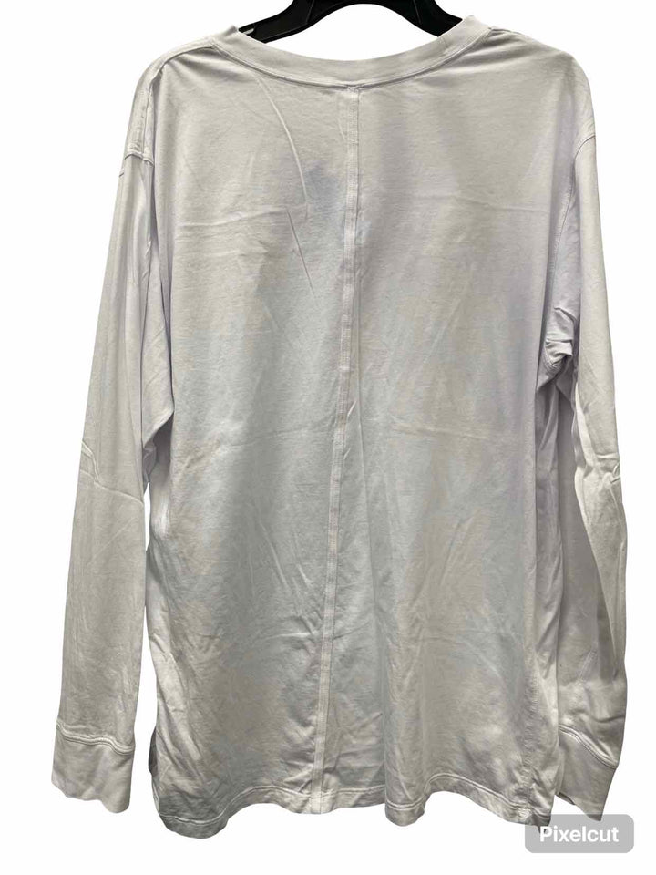 Lululemon Size 10 White Athletic Long Sleeve