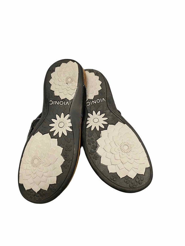 Vionic Shoe Size 7 Brown Black Sandals