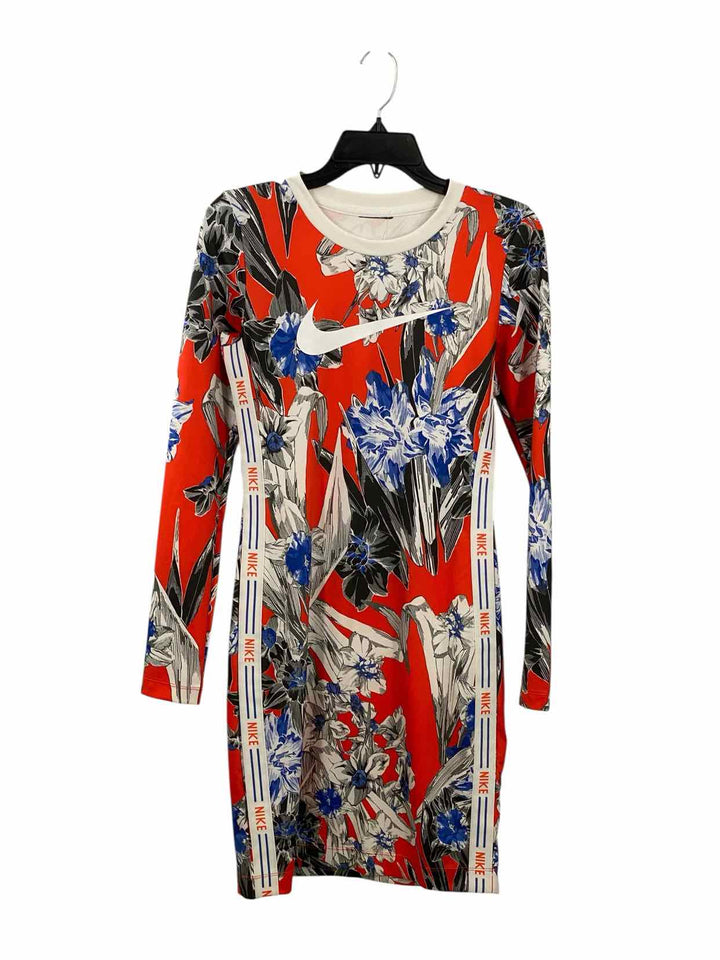 Nike Size S Orange Blue Floral Dress