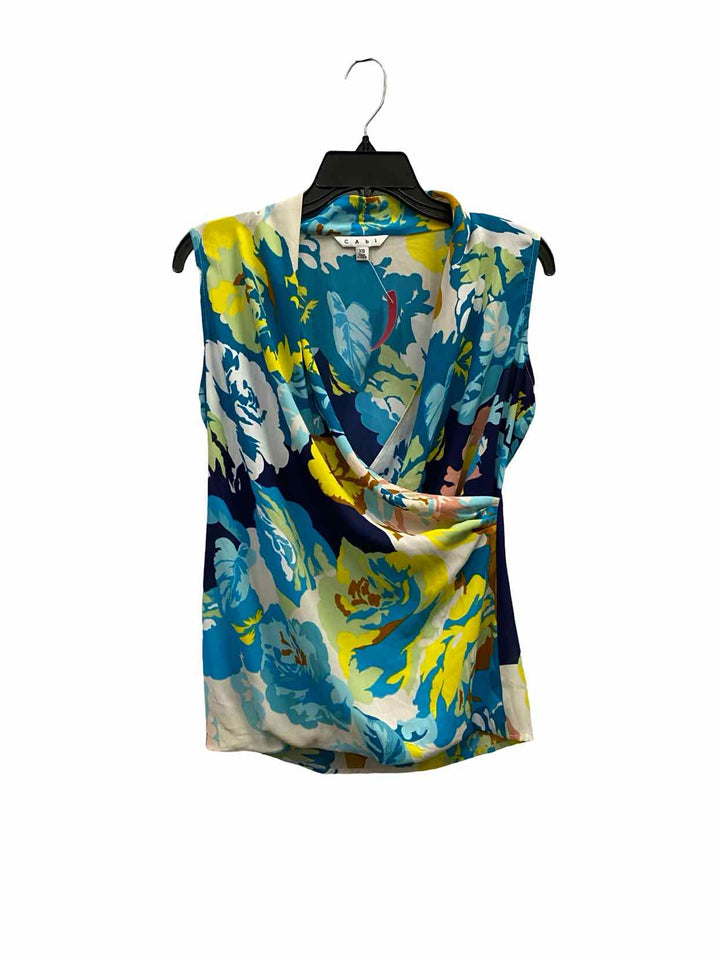 Cabi Size XS Blue Yellow Floral Tank Top