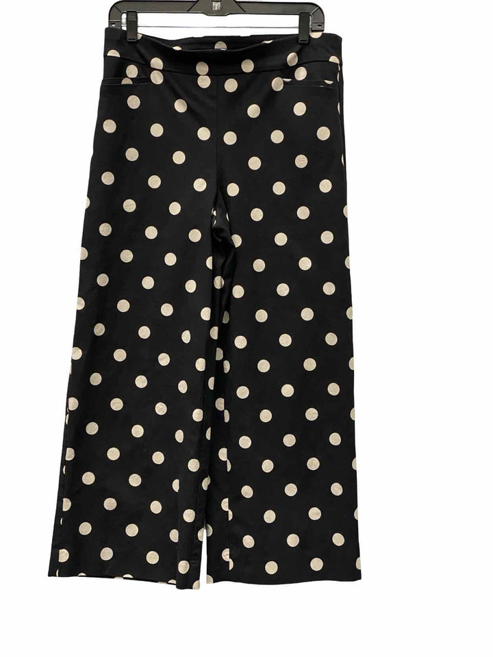 Chico's Size 10 Black White Polka Dot Pants