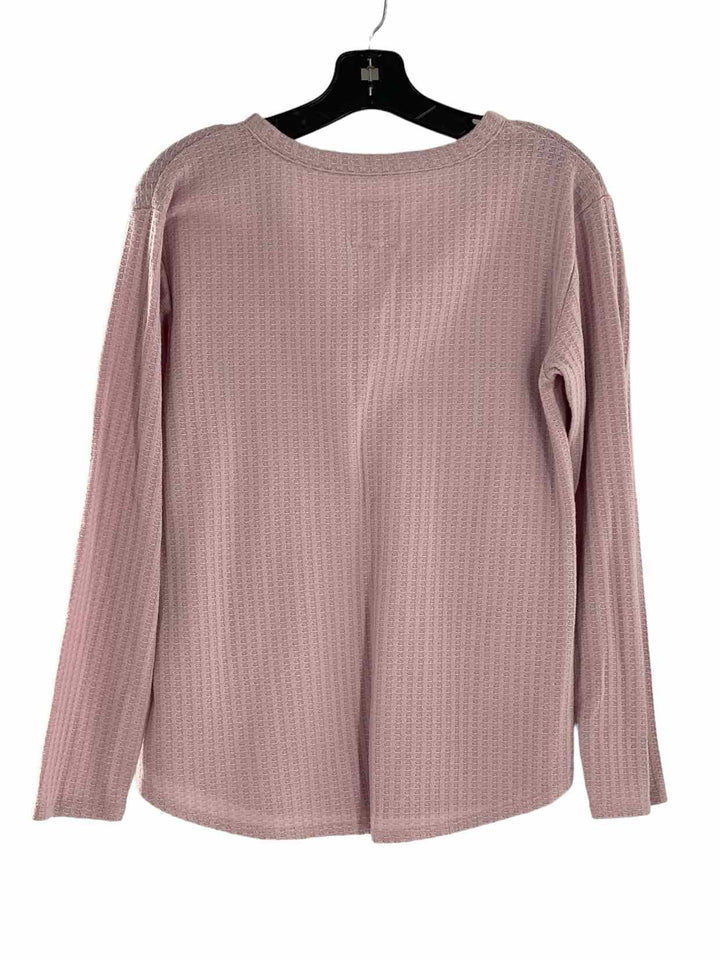 CHA SOR Size S Pink waffle knit Long Sleeve Shirts