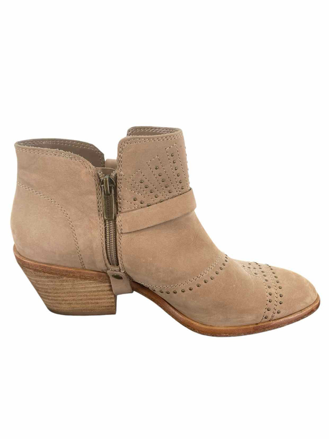 Vince Camuto Shoe Size 8.5 Taupe Leather Boots(Ankle)