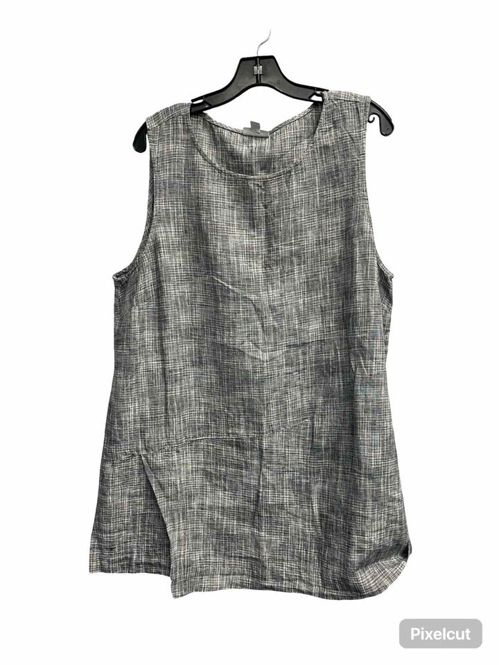 Pure Jill Size XL Grey 100% Linen Tank Top
