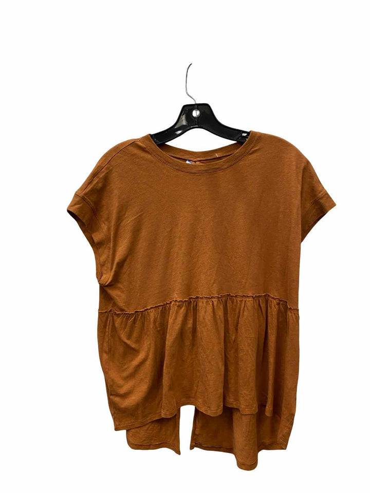 American Eagle Size M Orange 100% cotton Short Sleeve Shirts