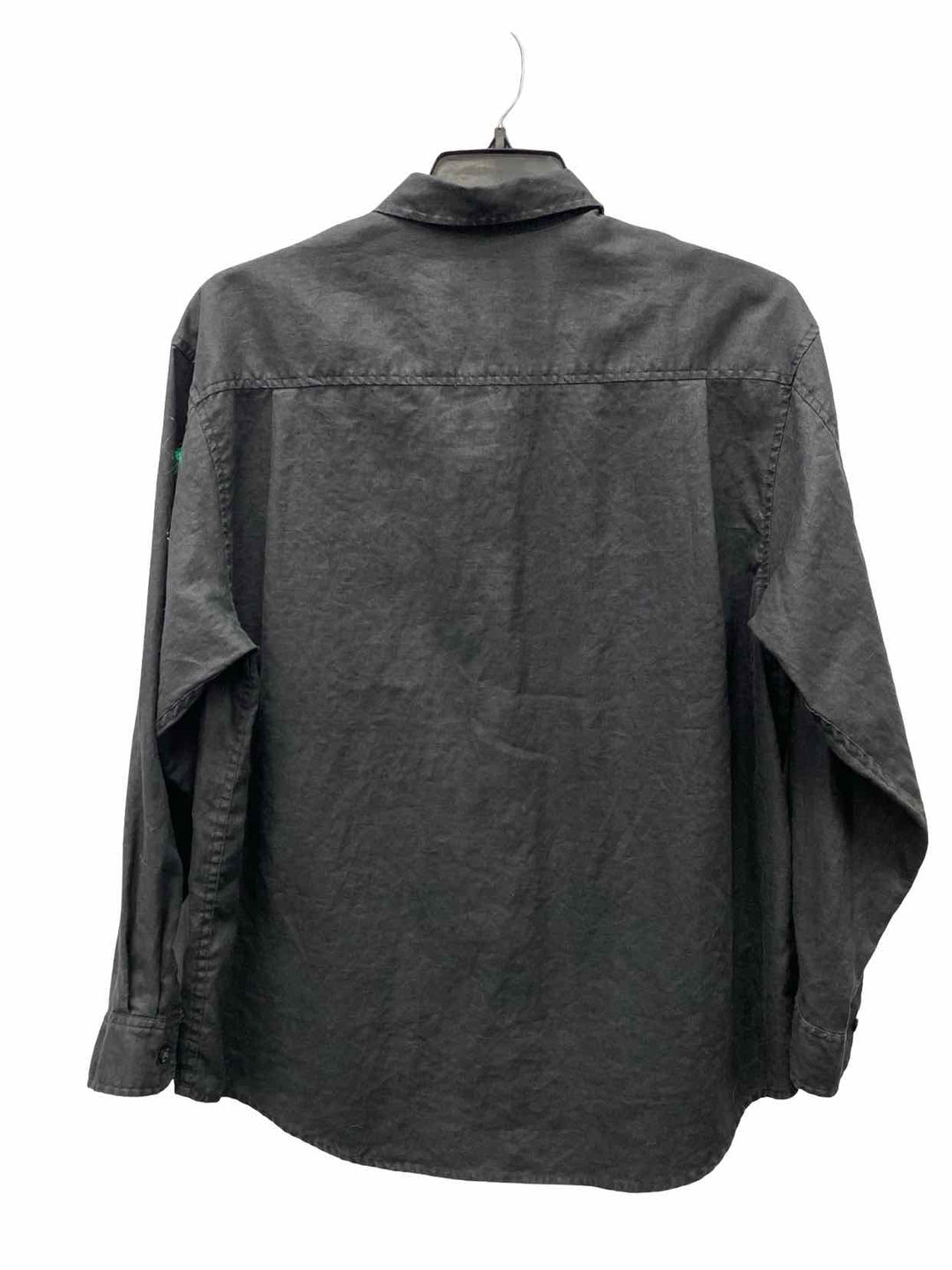 Eddie Bauer Size L Black Linen Long Sleeve Shirts