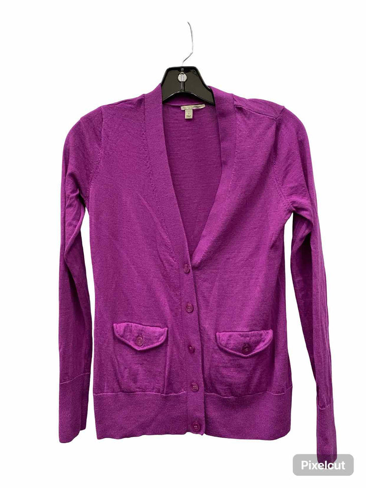 Holey Grail Size S Purple 100% Merino Wool Sweater
