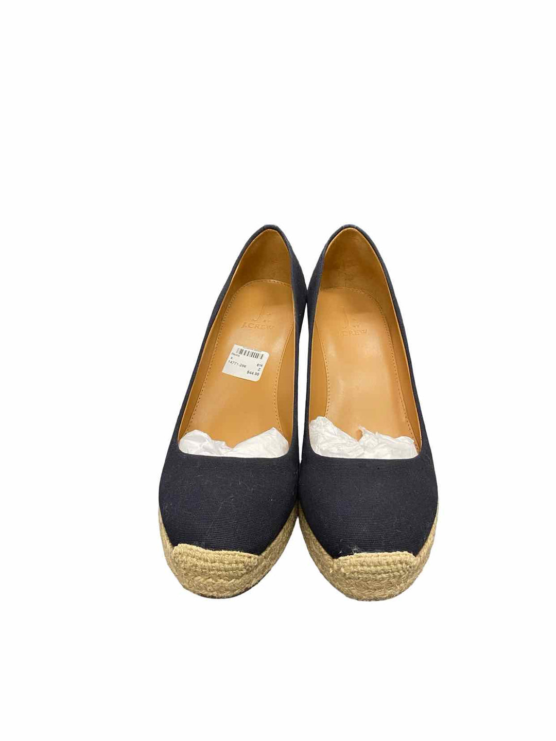 J Crew Shoe Size 9 Tan navy Wedge Heels