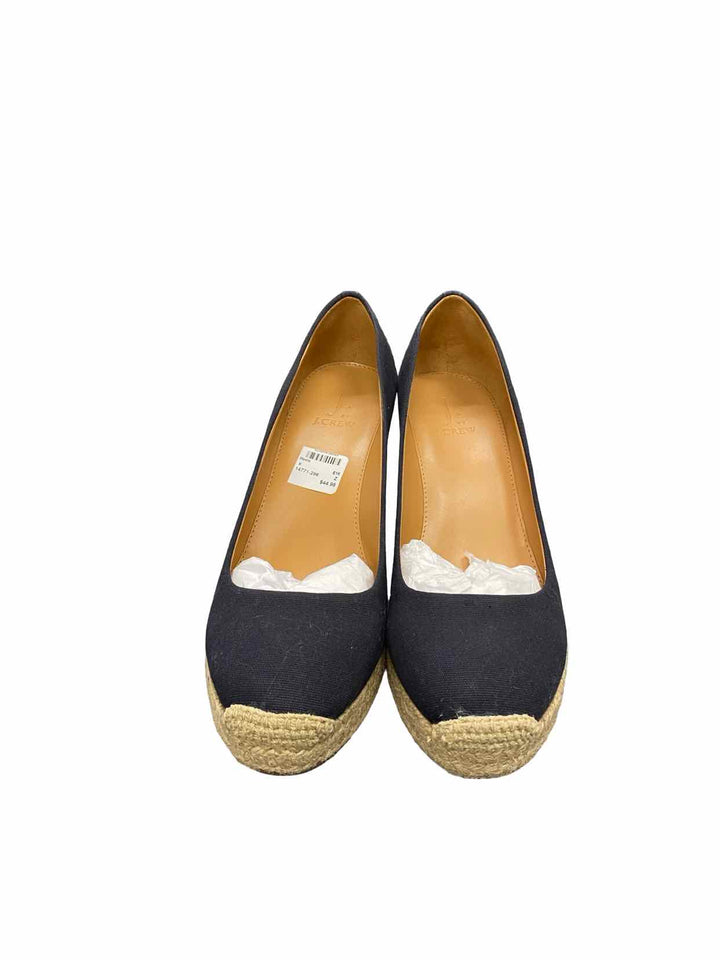 J Crew Shoe Size 9 Tan navy Wedge Heels