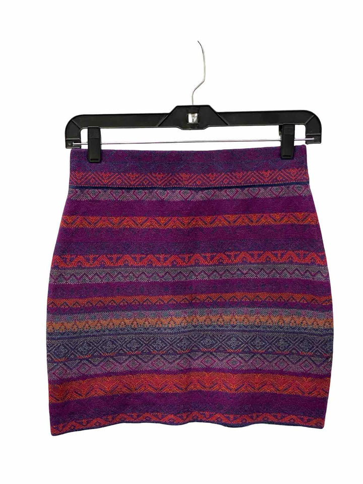 Krimson Klover Size XS Purple 40% Merino Wool/ 42% Cotton/ 6% Sil Skirt