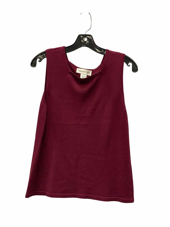 Stephanie Parks Size L Plum Silk/Cotton Tank Top