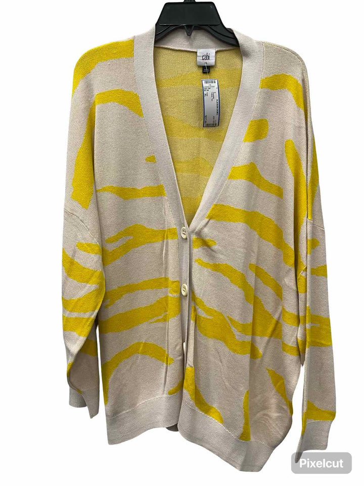 Cabi Size XL Yellow Tan Sweater
