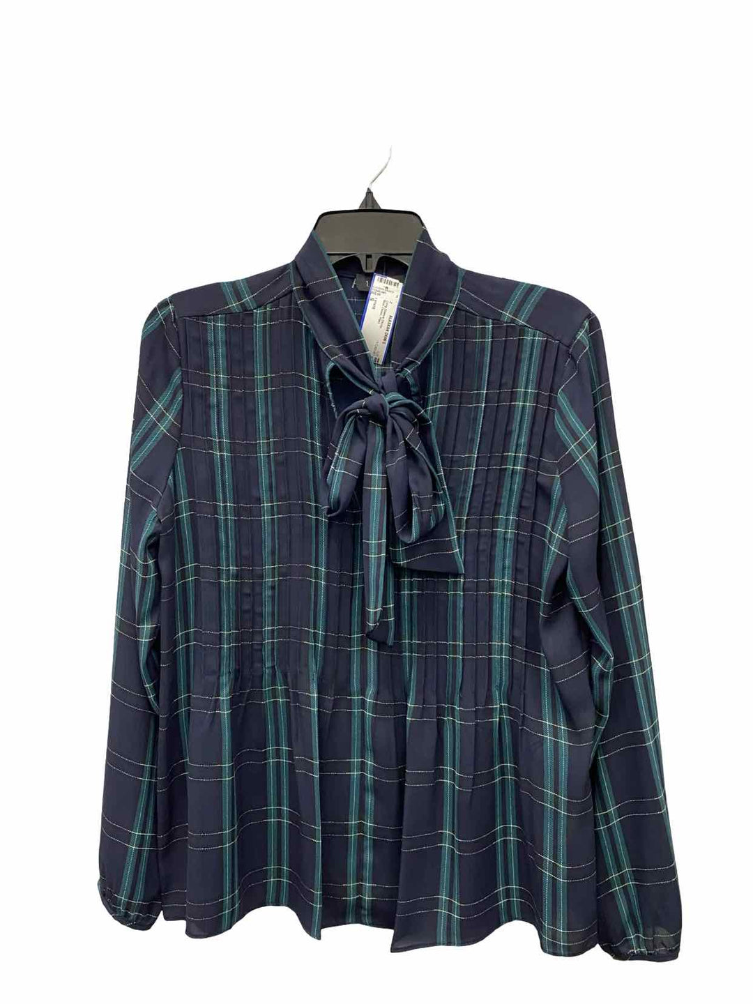 1.STATE Size S Blue Green Plaid Long Sleeve Shirts