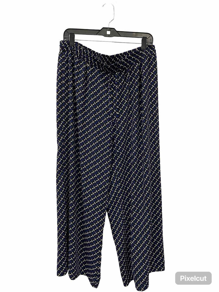 Zac & Rachel Size XL Black Print Pants