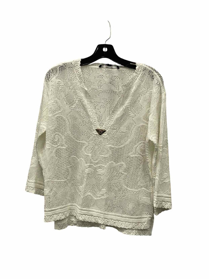 White House Black Market Size S White Floral Long Sleeve Shirts