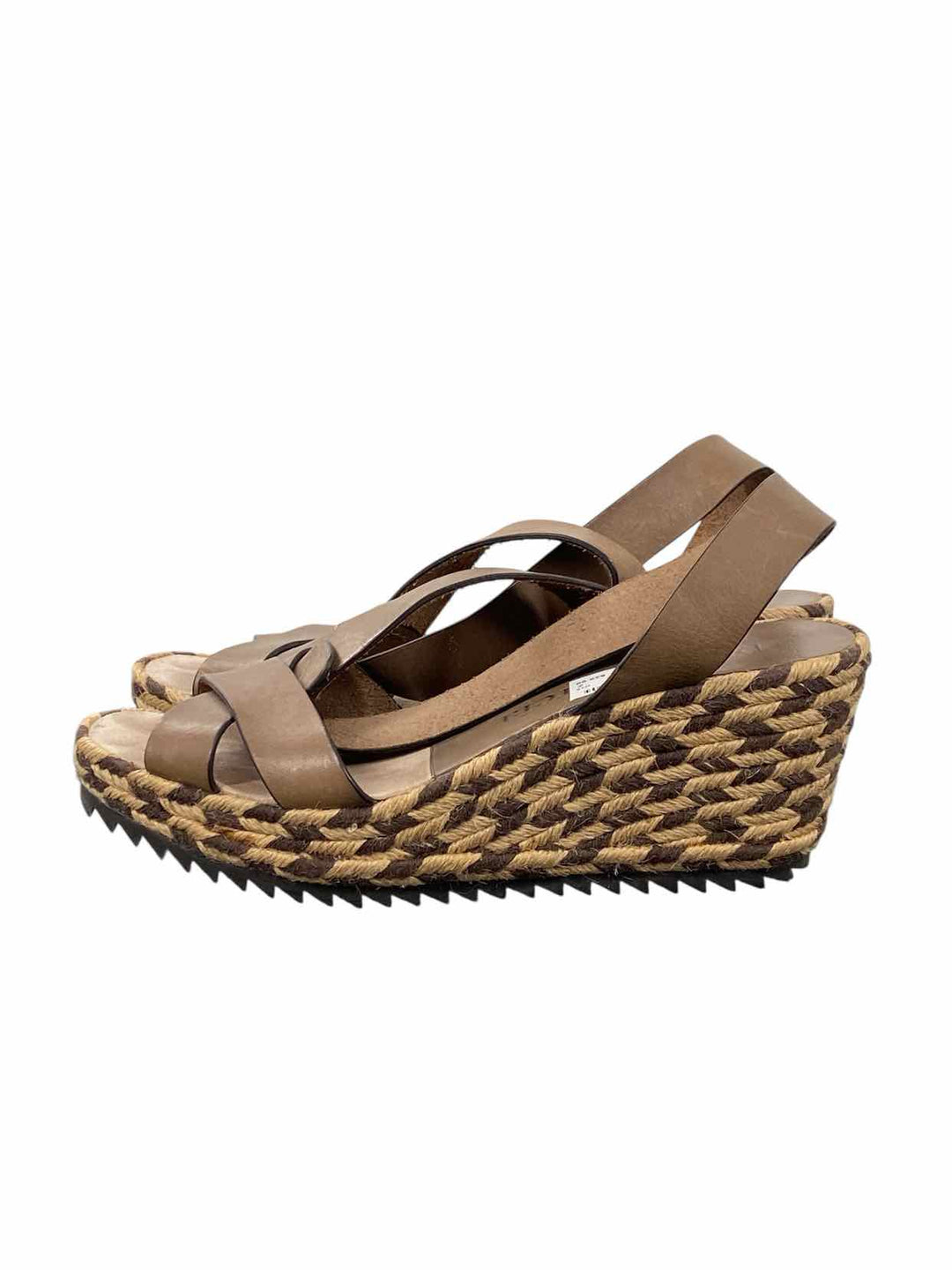 Pedro Garcia Shoe Size 38 Brown Leather Wedge Heel Sandals
