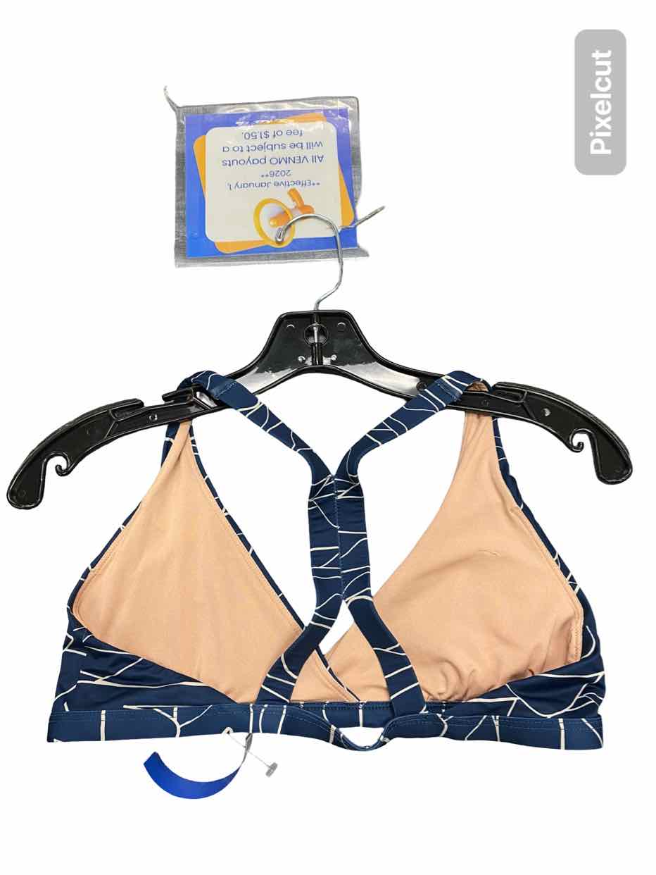 Unknown Brand Size S Blue Print Swimsuit Top