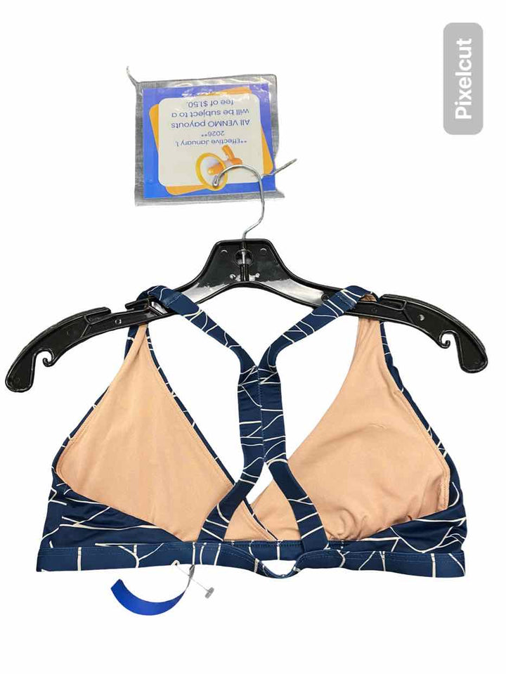 Unknown Brand Size S Blue Print Swimsuit Top