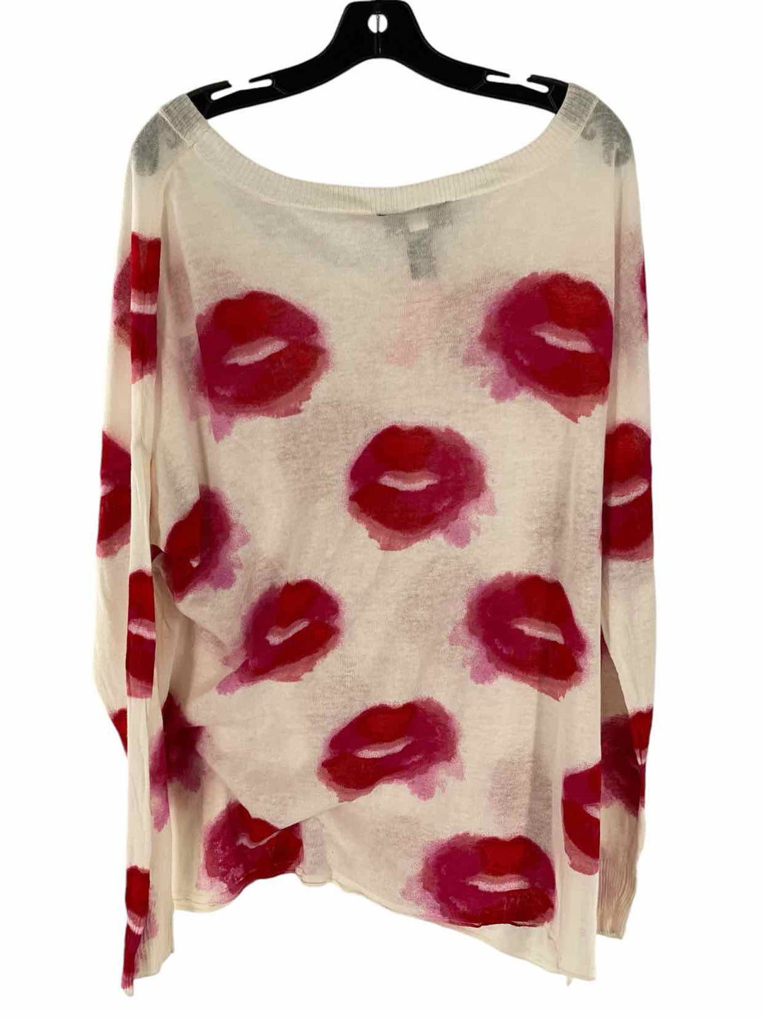 Lane Bryant Size 18/20 Cream Red Lipstick Sweater