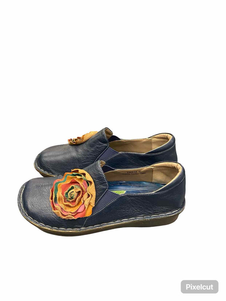 L'Artiste Shoe Size 41 Blue Leather Emilia Flats