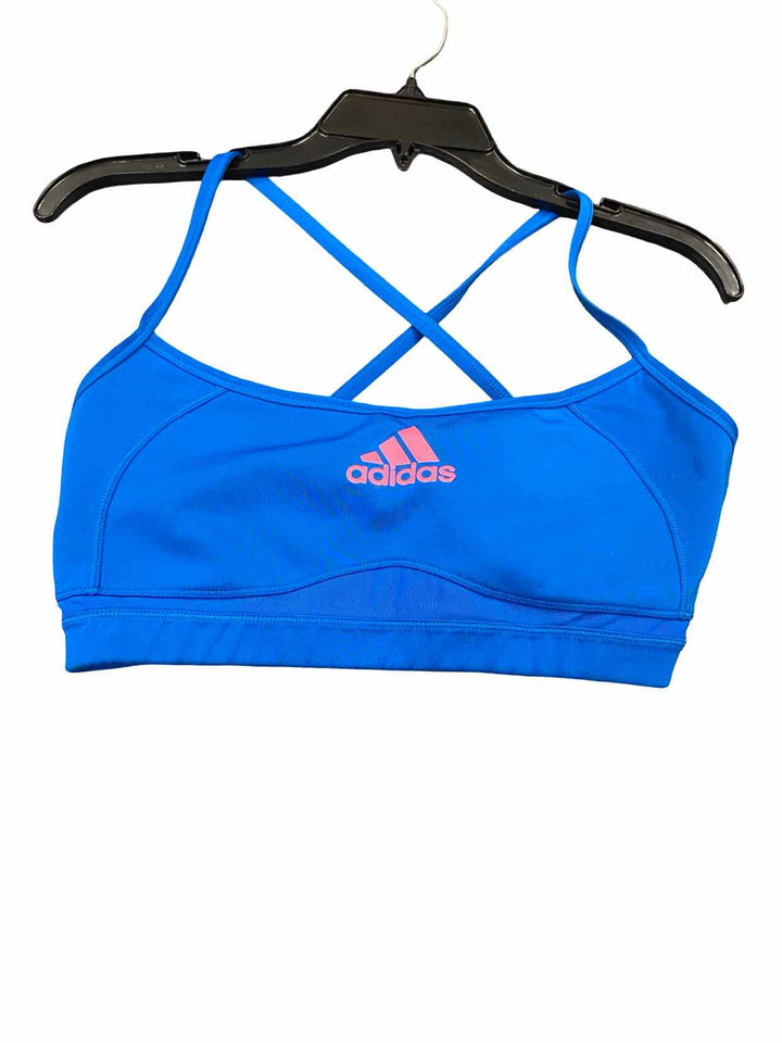 Adidas Size L Blue Athletic Bra