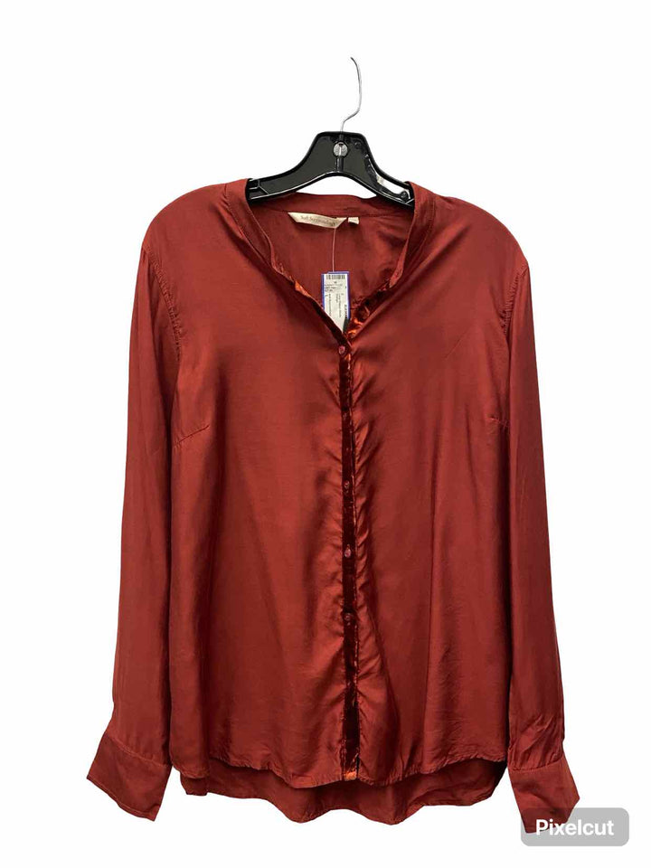 Soft Surroundings Size L Orange Long Sleeve Shirts