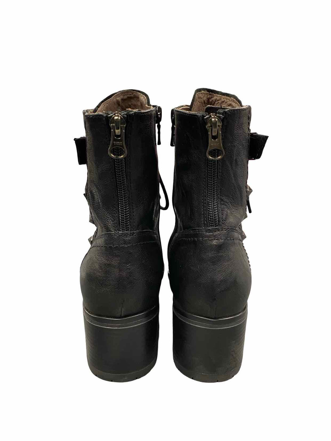 NeroGiardini Shoe Size 39 Black Leather Combat Boots(Ankle)