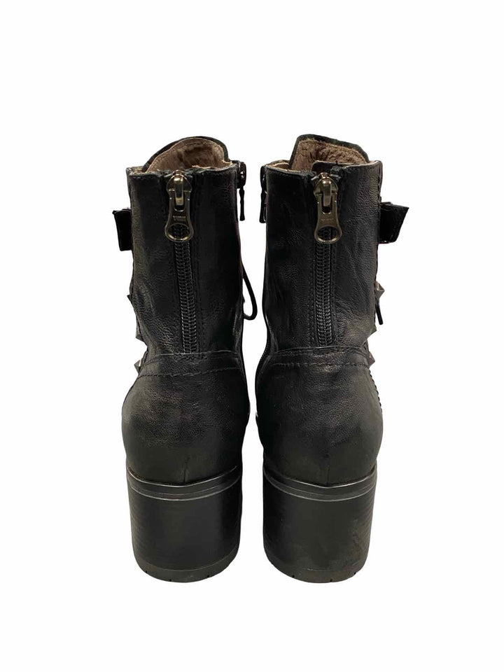 NeroGiardini Shoe Size 39 Black Leather Combat Boots(Ankle)