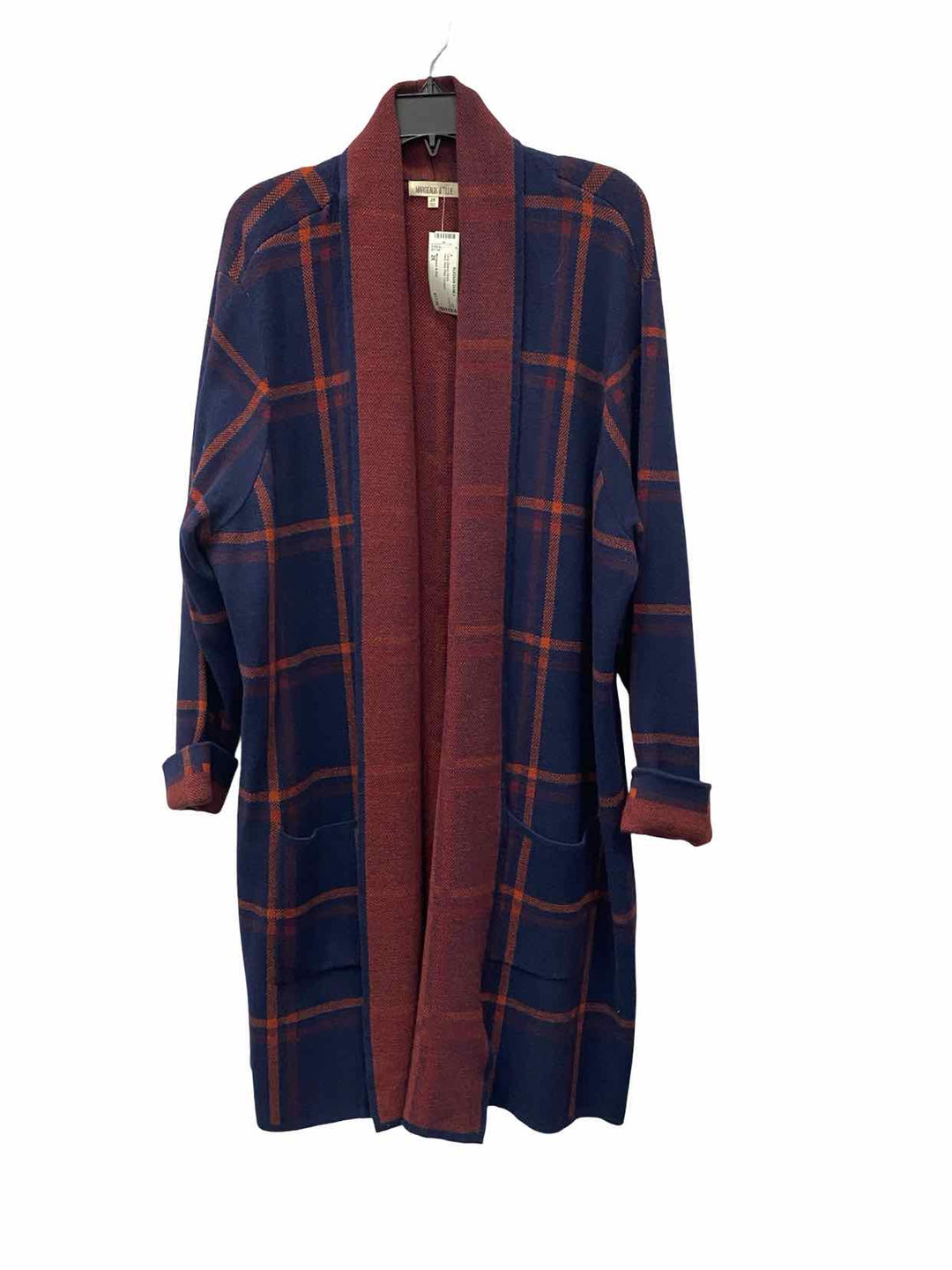 Margeaux & Ellie Size 2X Navy Red Plaid Long Sleeve Shirts