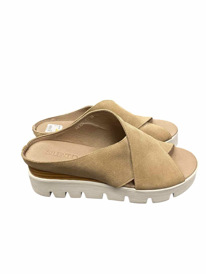 Silent D Shoe Size 38 Beige Suede Racket Sandal Sandals