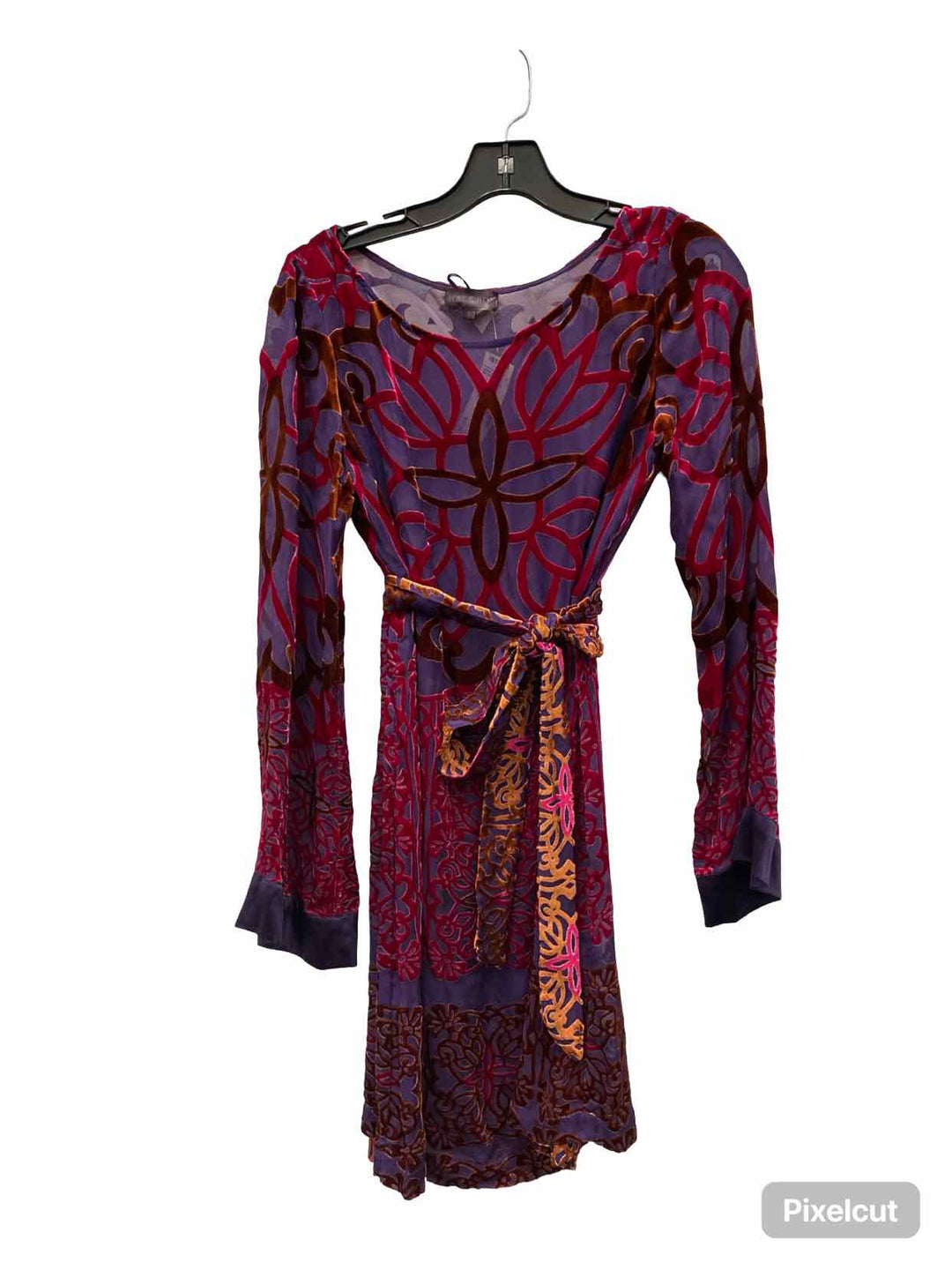 Hale Bob Size S Pink Purple Burnout Velvet Dress
