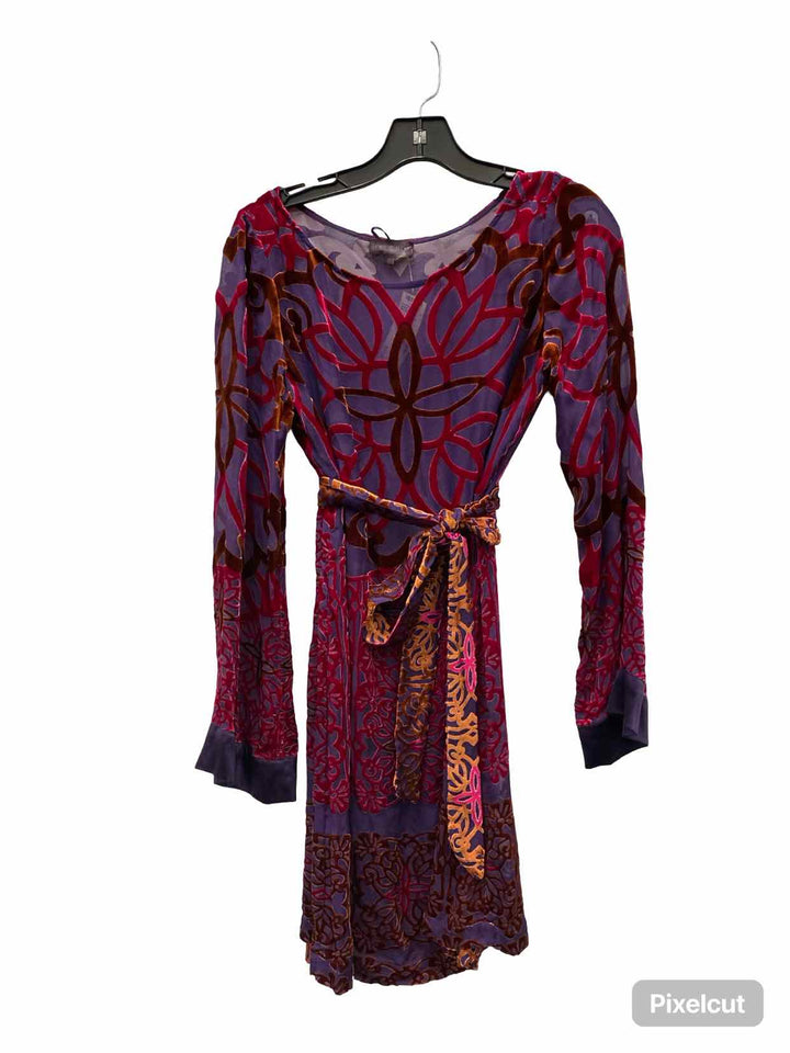 Hale Bob Size S Pink Purple Burnout Velvet Dress