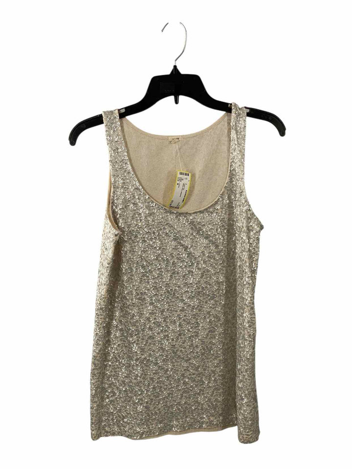 J. Crew Size M White Gray sequined Tank Top