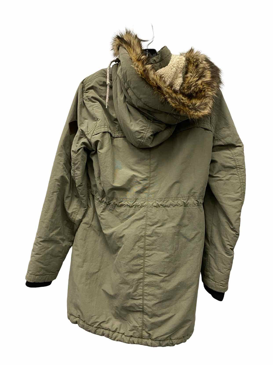 Eddie Bauer Size M Green Faux Fur Jacket (Outdoor)