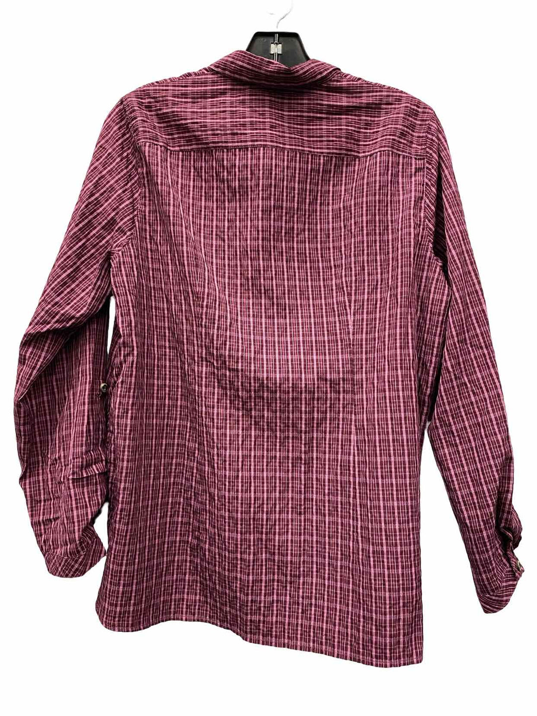 Eddie Bauer Size L Purple Plaid Long Sleeve Shirts