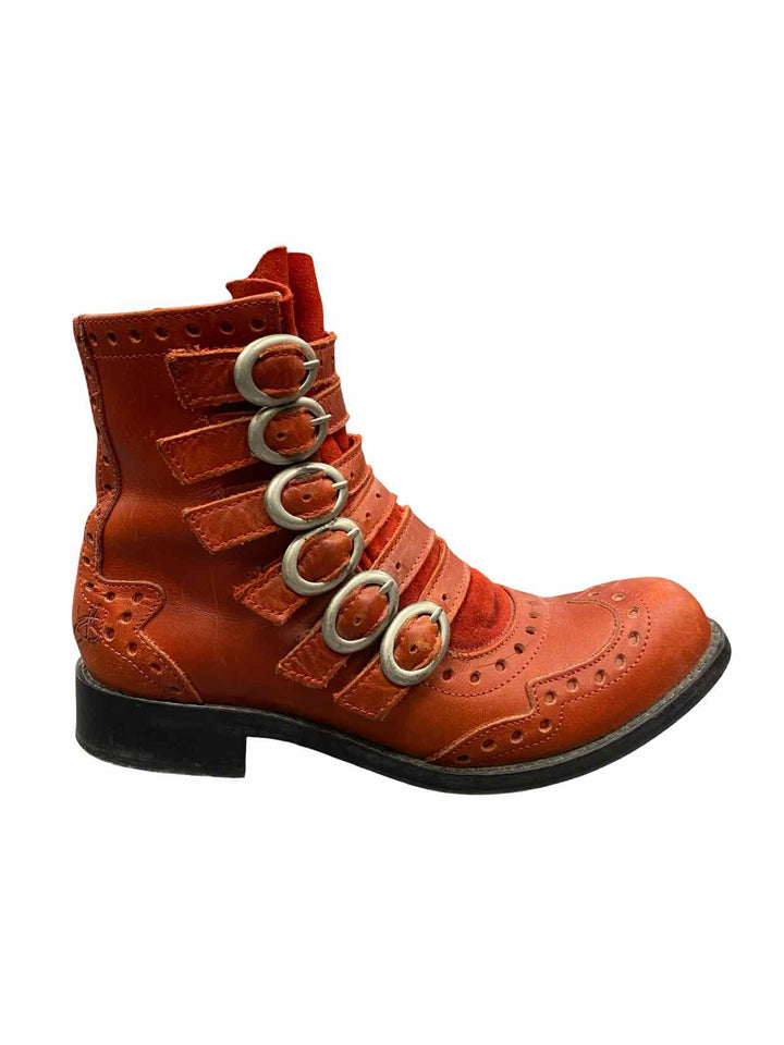 John Fluevog Shoe Size 6 Red Leather Adrians Alli Boots(Ankle)