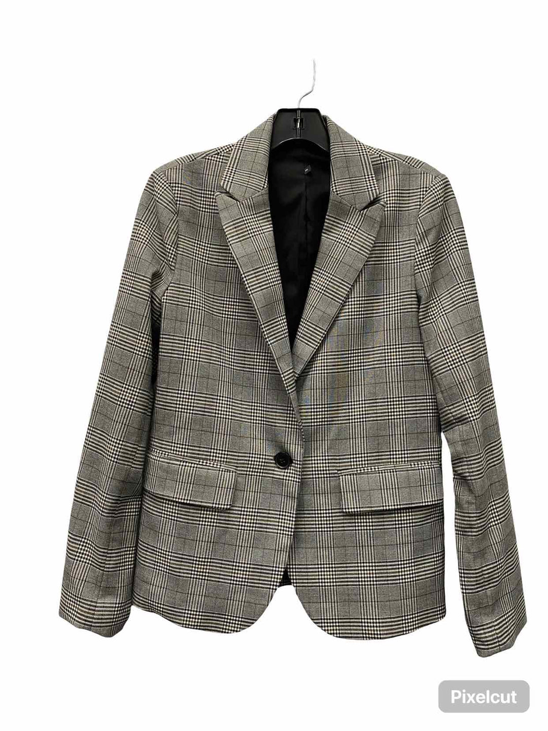 Amanda & Chelsea Size 8 Black White Plaid Blazer