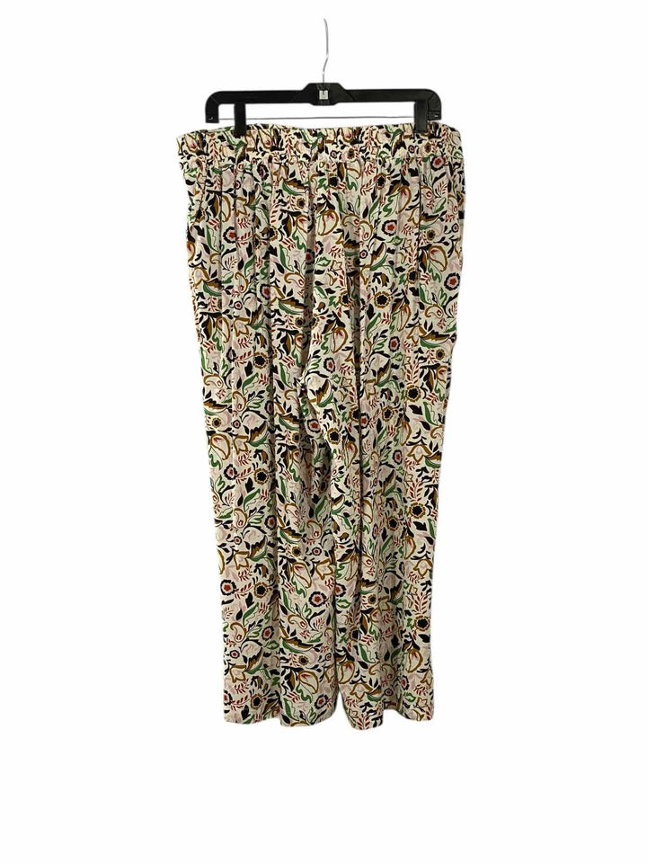 Tahari Size XL Multi-Color Print Crop Pants